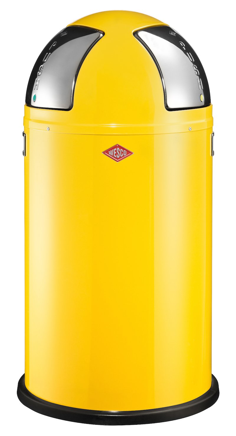 Wesco Push Two Recycling Bin Lemon Yellow 175861-19 copy.jpg