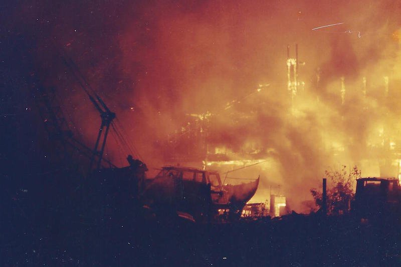 Boatyard on fire 1996 copy.jpg