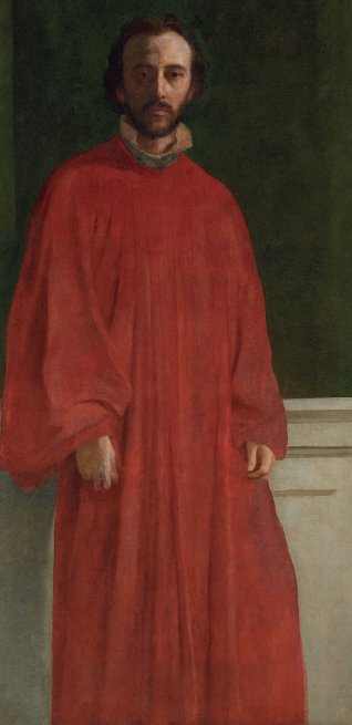 Self Portrait in a Red Robe G F Watts 1853 Watts Gallery.jpg