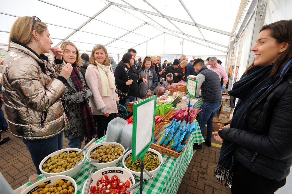 Crowds gathered to sample the delights at the Garsons Christmas Food Fair.jpg