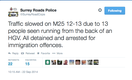 surrey roads police tweet