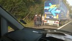 Chaos on M25 after suspected illegal immigrants jump out of lorry onto the hard shoulder during rush-hour