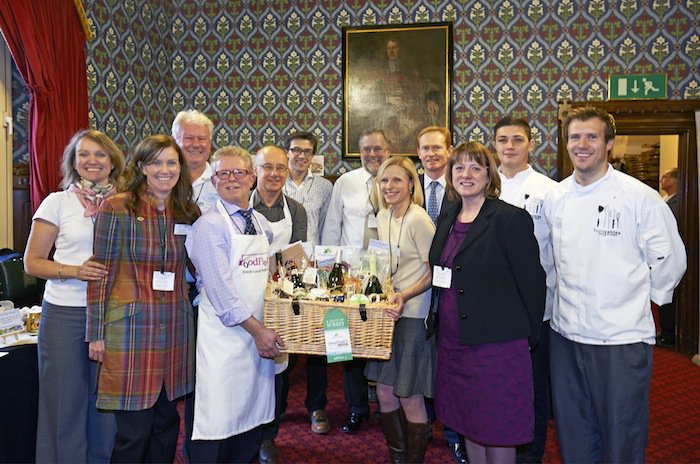 Waiting for the PM with the Local Food Surrey hamper.jpg