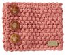 Apricot hand-knitted cotton snood