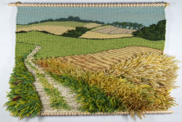 Jane Browne, Summer Fields Crondall, tapestry.jpg