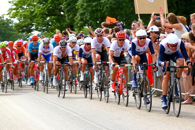 Olympic cycle race in Richmond Park