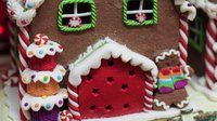 Christmas plant shop 2015 at RHS Wisley - gingerbread house